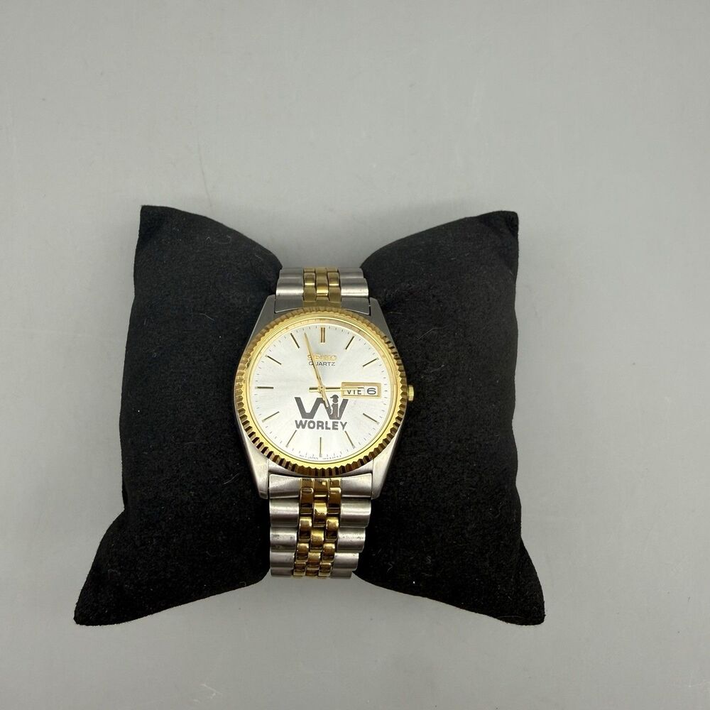 Seiko President Quartz 7N43-8111 White Dial Two Tone Vintage (Customized)